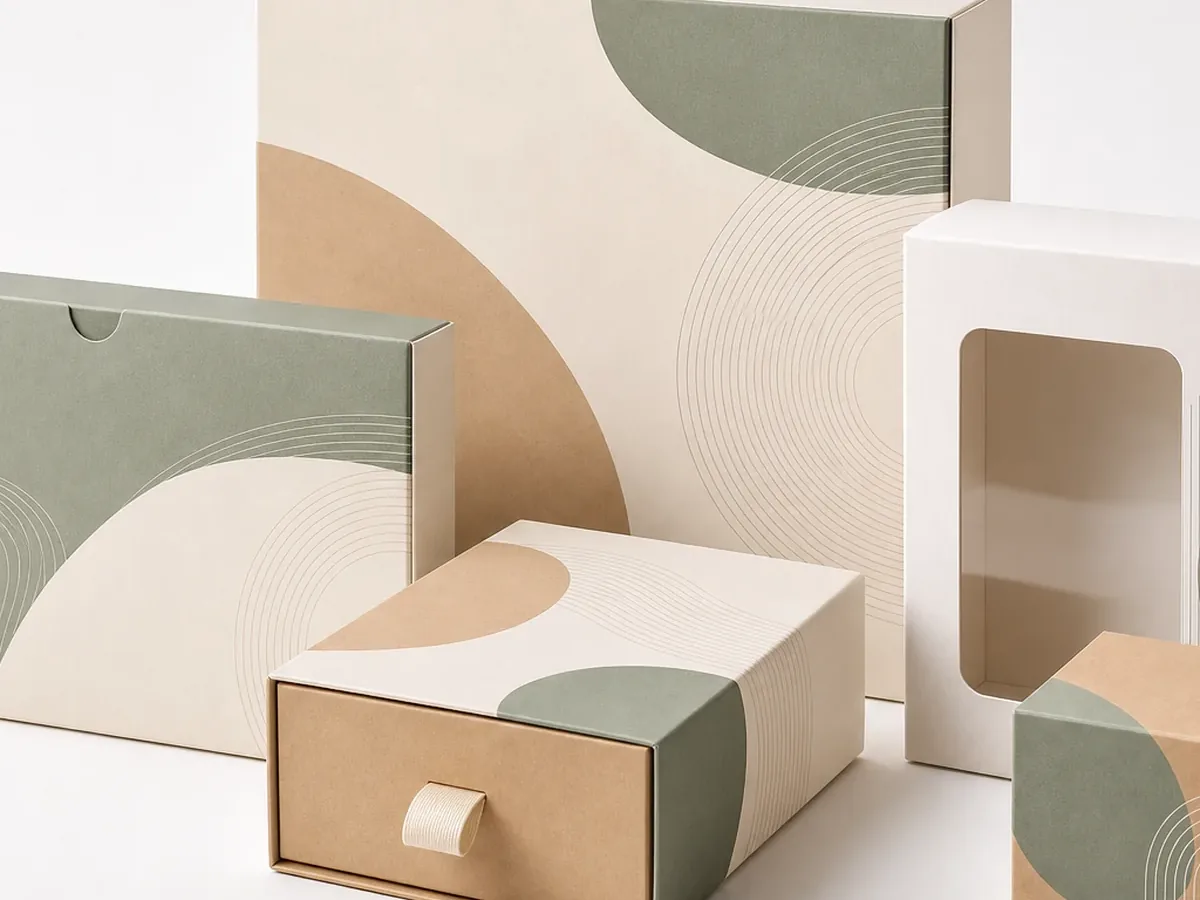 custom folding carton boxes with printed paper material