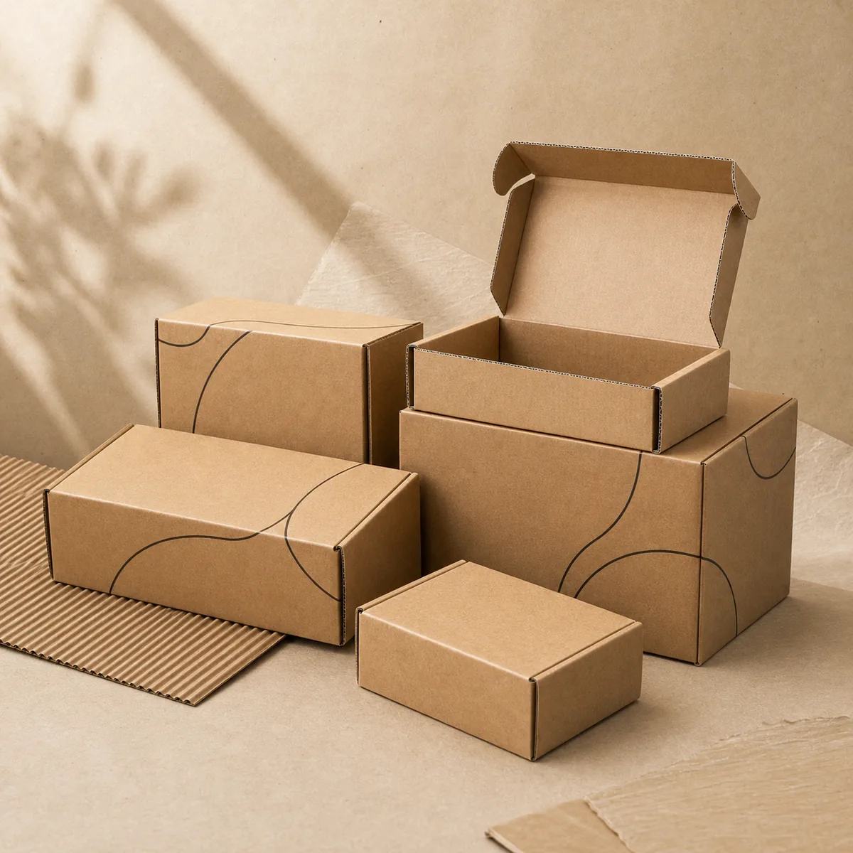 kraft paper mailer boxes and eco friendly corrugated packaging boxes