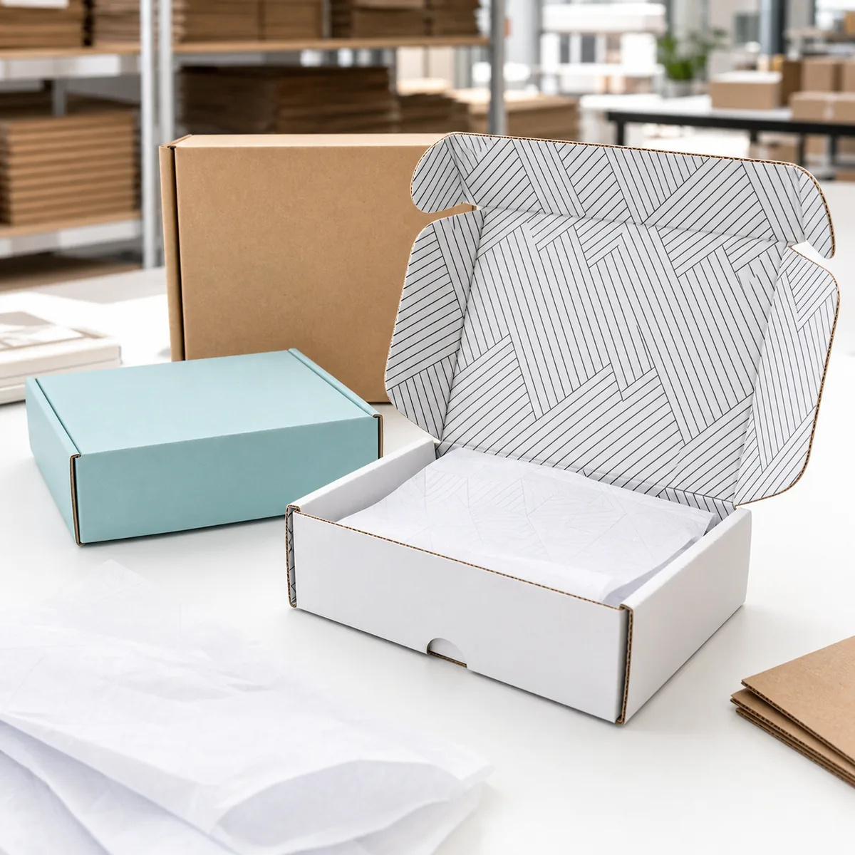 custom corrugated mailer boxes for ecommerce shipping and subscription packaging