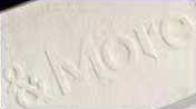 Embossed lettering finish reference